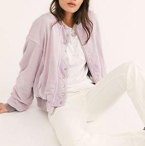 FREE PEOPLE Anything Goes Bomber Jacket